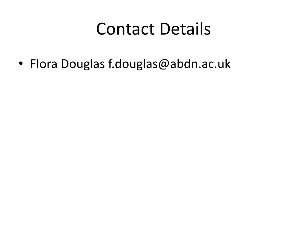 contact details