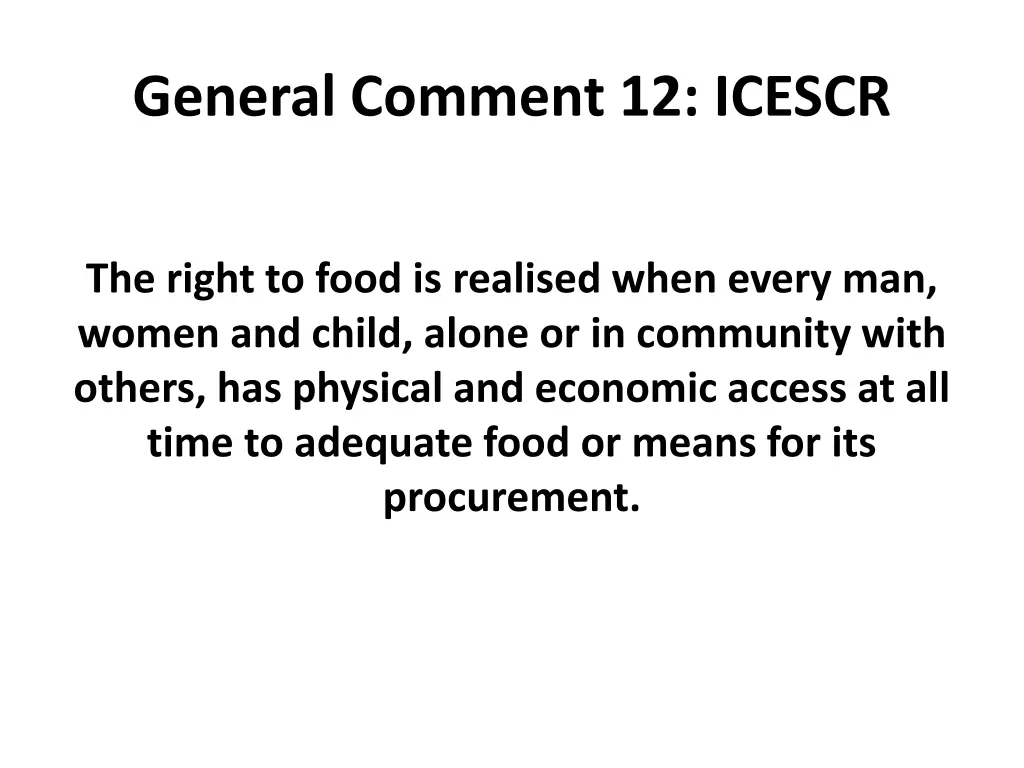general comment 12 icescr