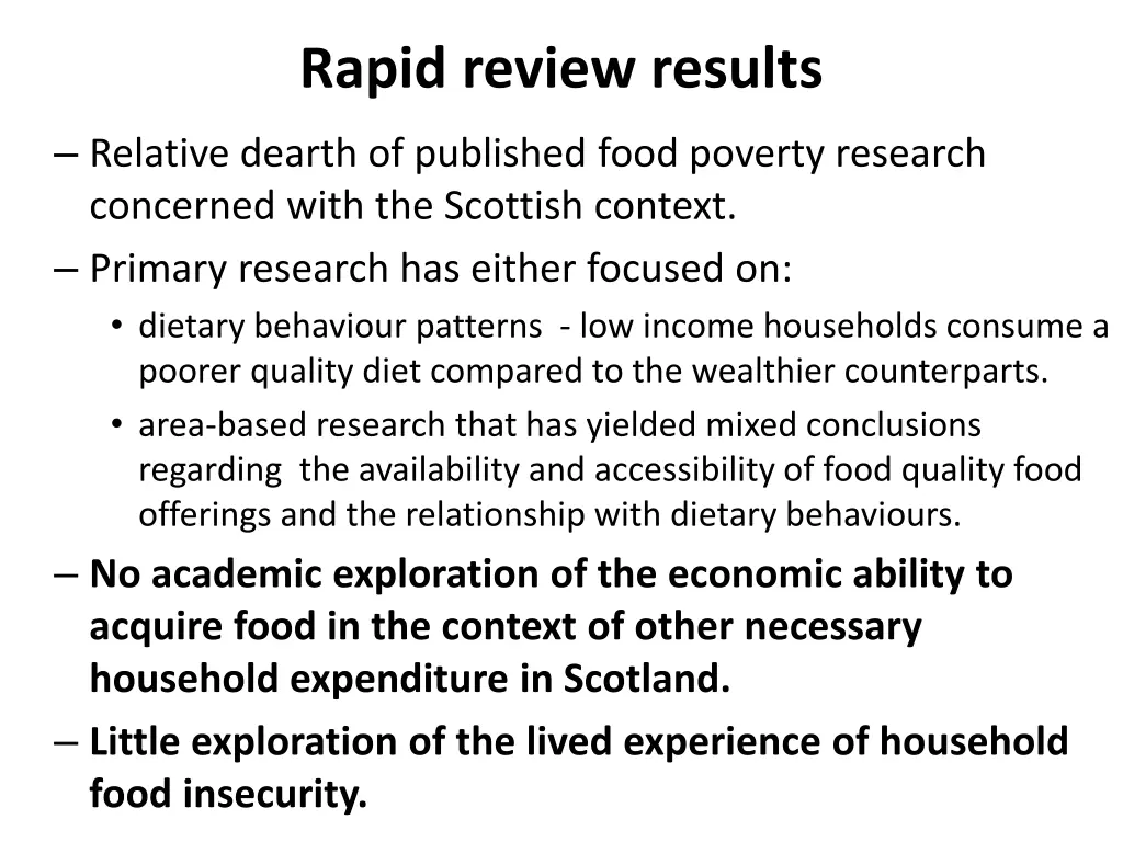 rapid review results