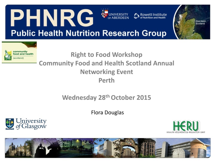 right to food workshop community food and health