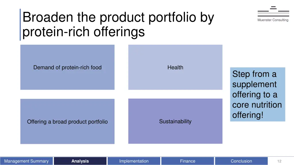 broaden the product portfolio by protein rich 1