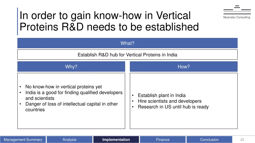 in order to gain know how in vertical proteins