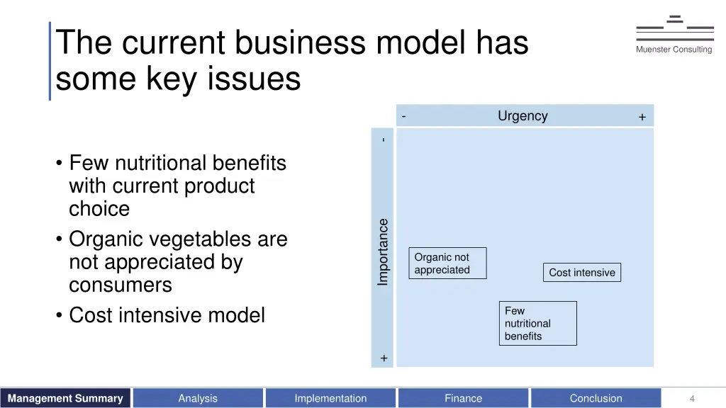 the current business model has some key issues