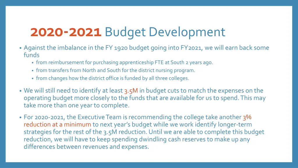 2020 2021 budget development 1
