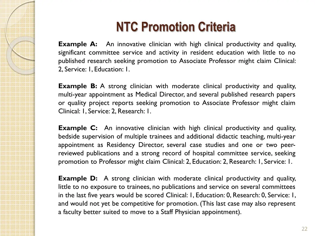 ntc promotion criteria 2