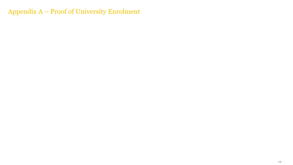 appendix a proof of university enrolment