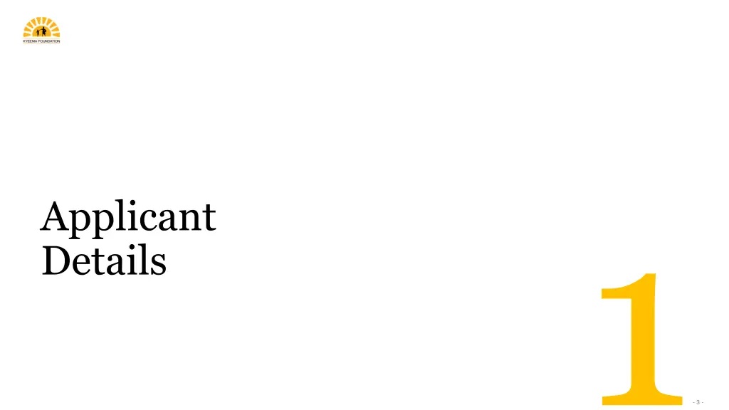 applicant details
