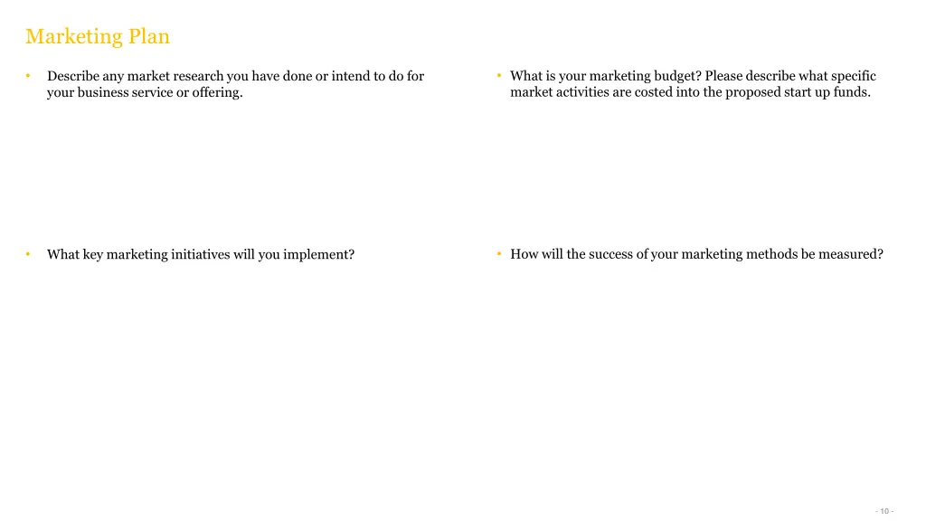marketing plan
