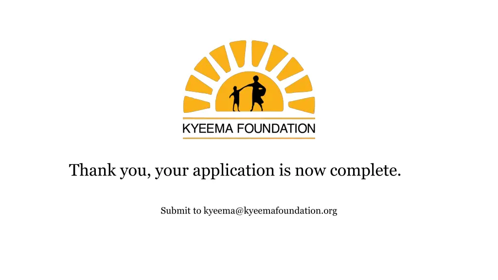 thank you your application is now complete