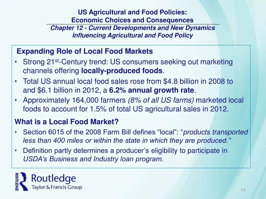 us agricultural and food policies economic 13