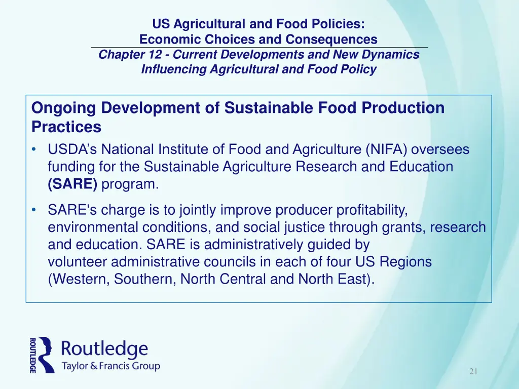 us agricultural and food policies economic 20