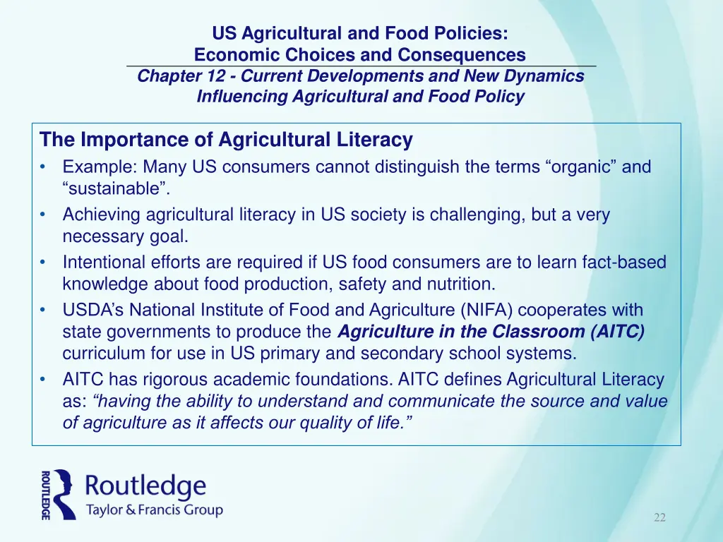 us agricultural and food policies economic 21