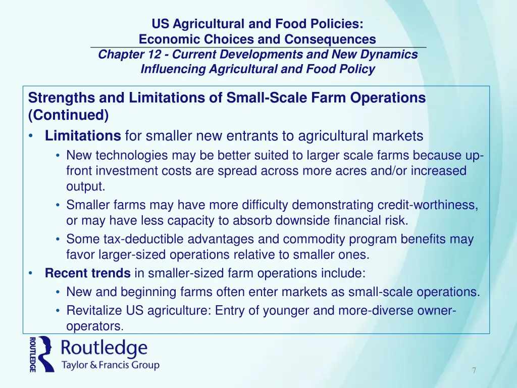 us agricultural and food policies economic 6
