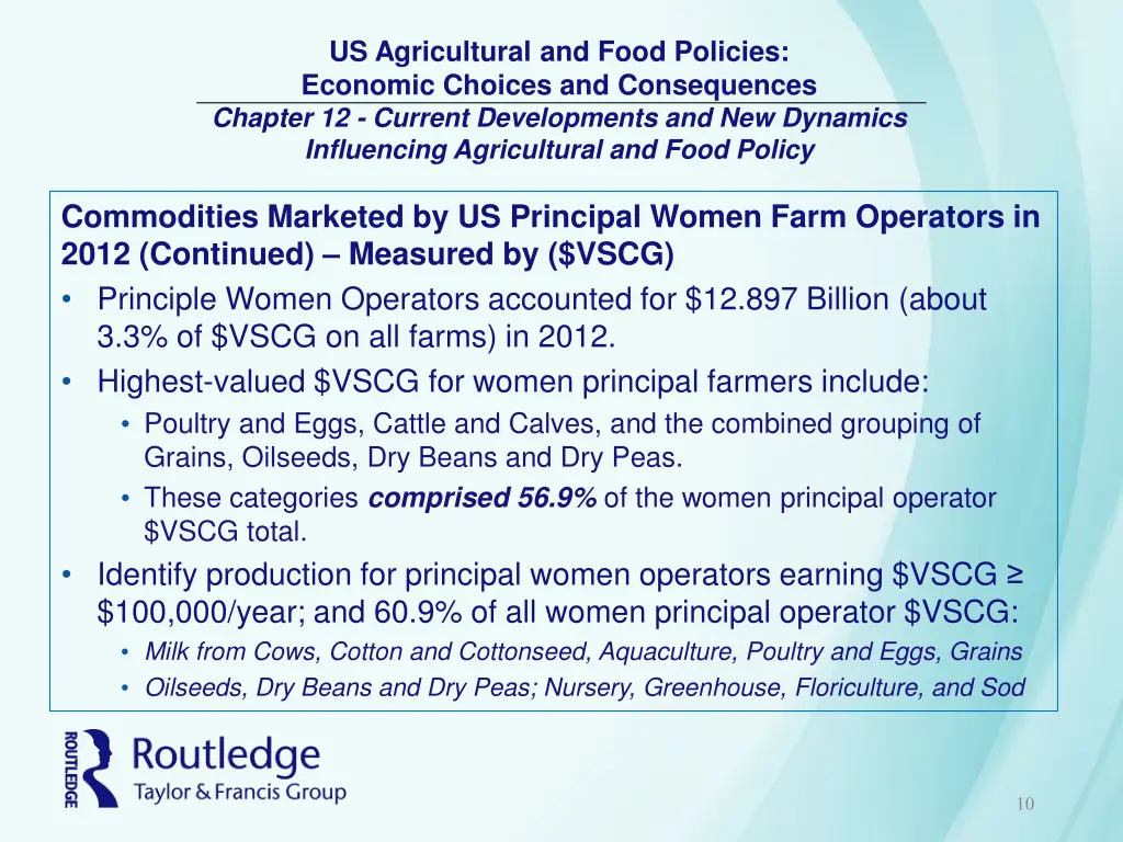 us agricultural and food policies economic 9