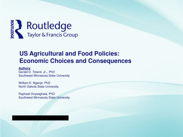 us agricultural and food policies economic