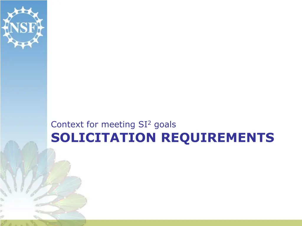 context for meeting si 2 goals