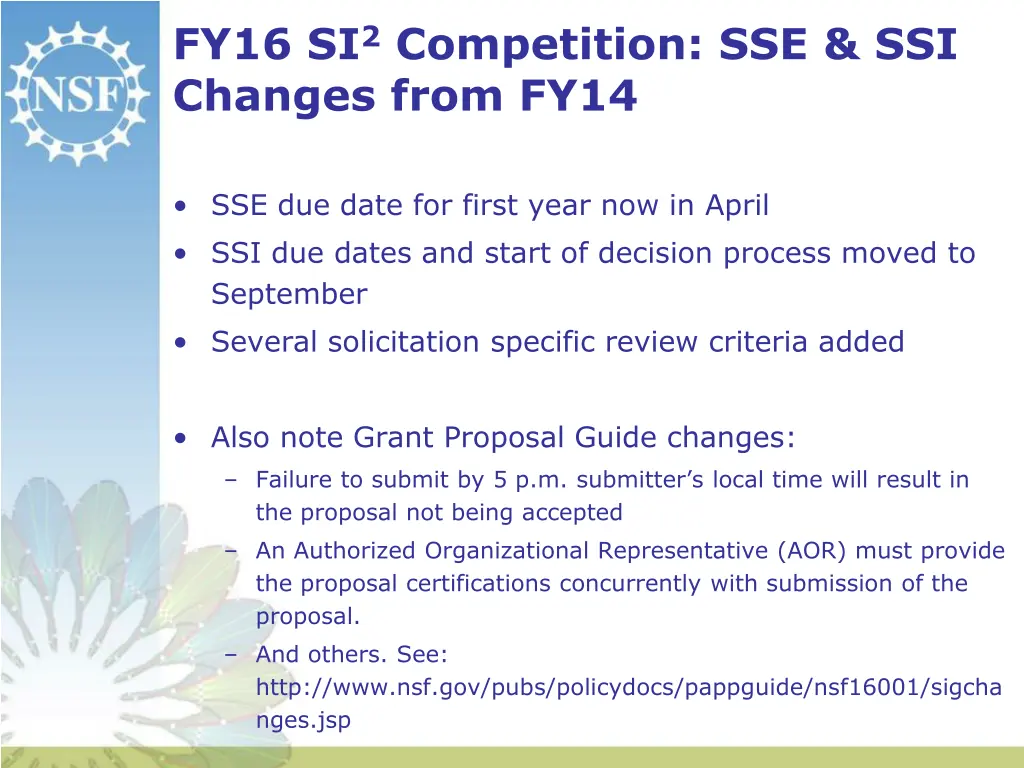 fy16 si 2 competition sse ssi changes from fy14
