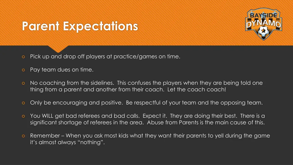 parent expectations