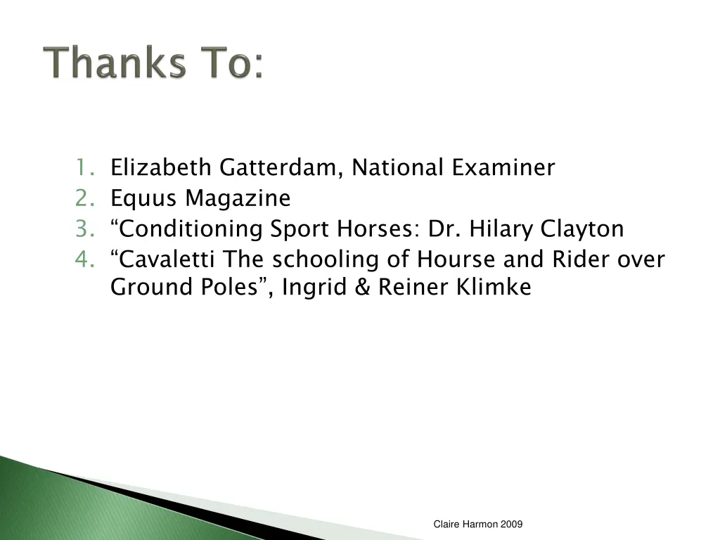1 elizabeth gatterdam national examiner 2 equus