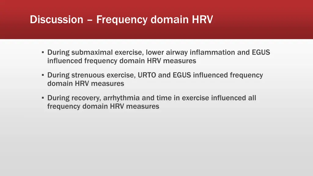 discussion frequency domain hrv