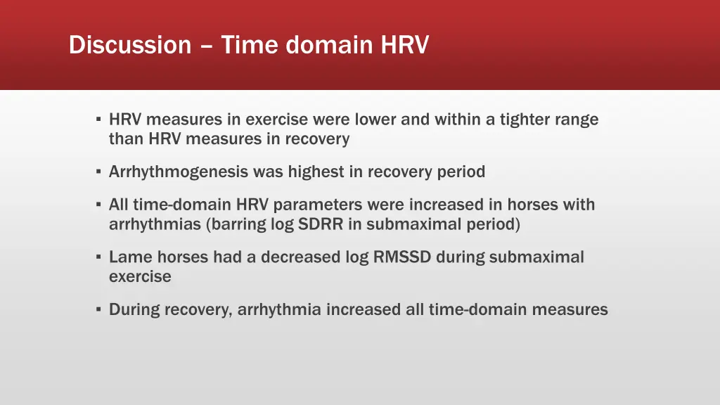 discussion time domain hrv