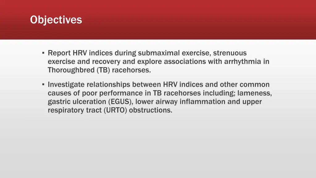objectives
