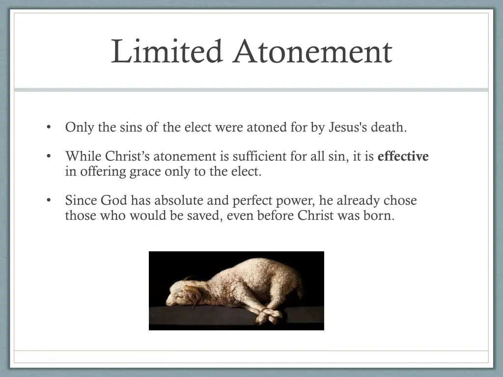 limited atonement