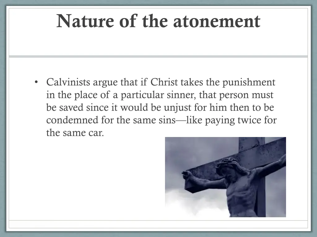 nature of the atonement
