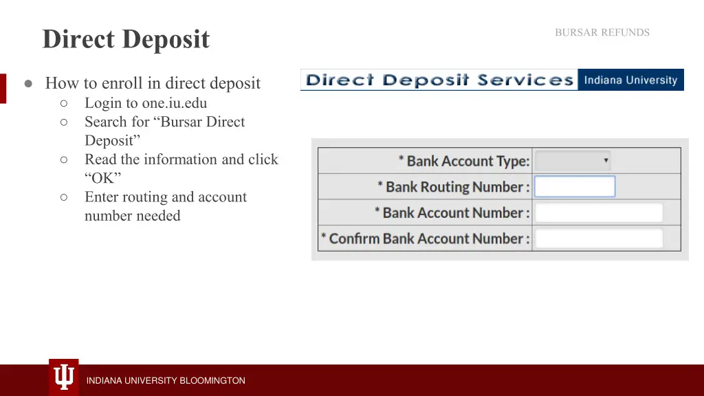 direct deposit