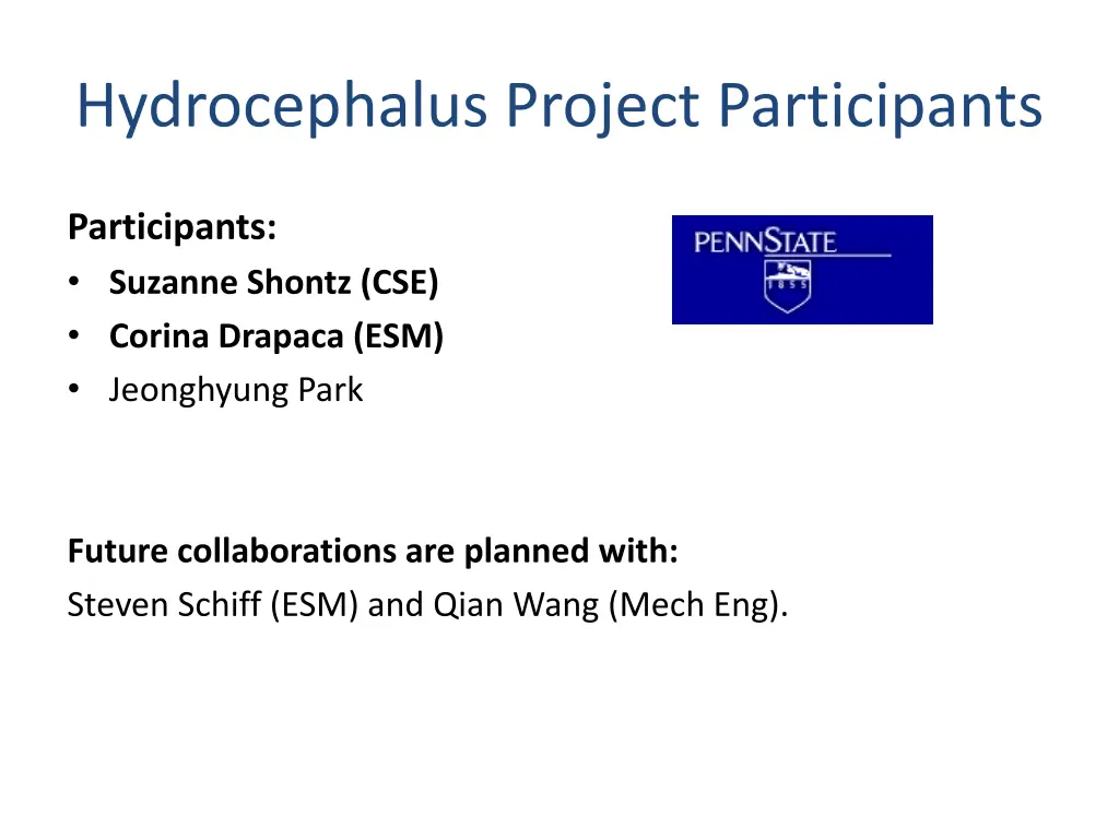 hydrocephalus project participants