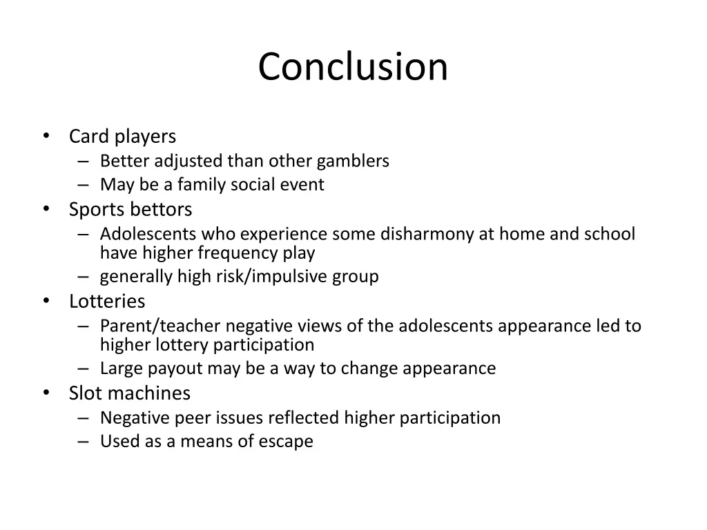 conclusion 1