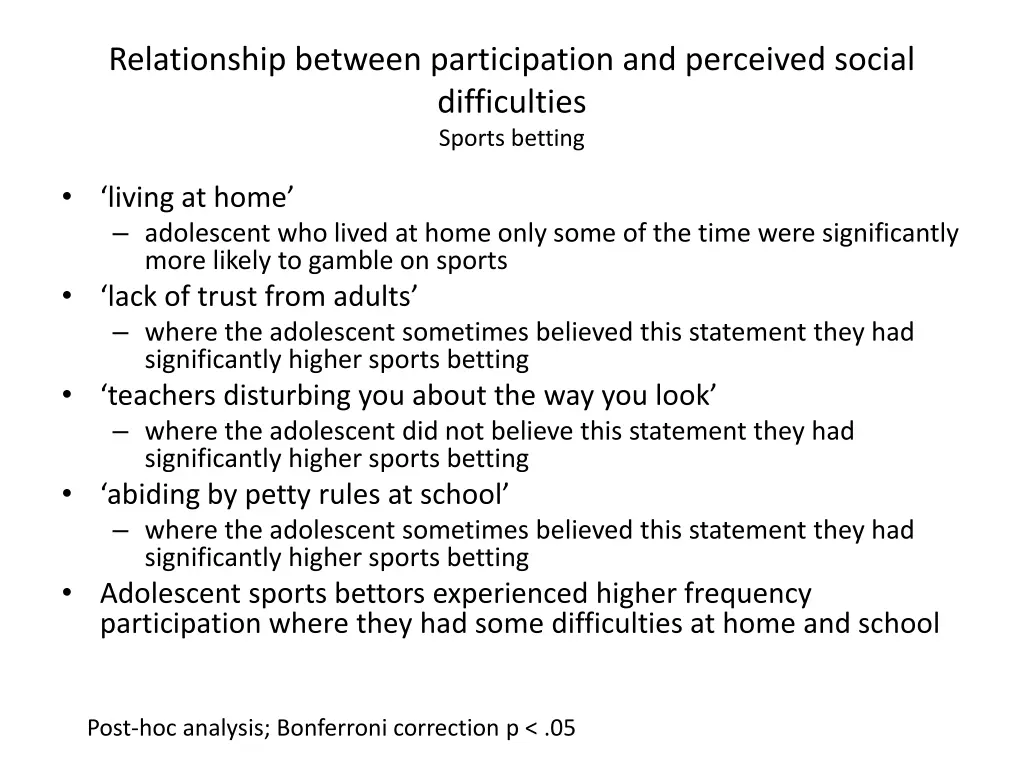 relationship between participation and perceived 2