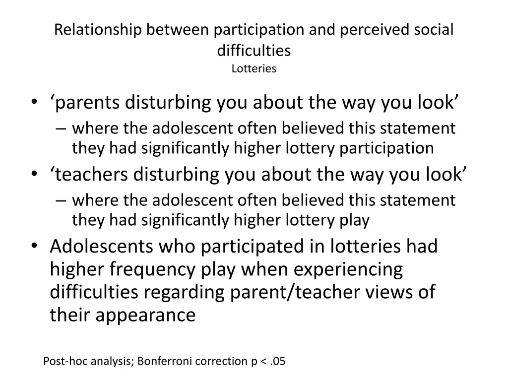 relationship between participation and perceived 3