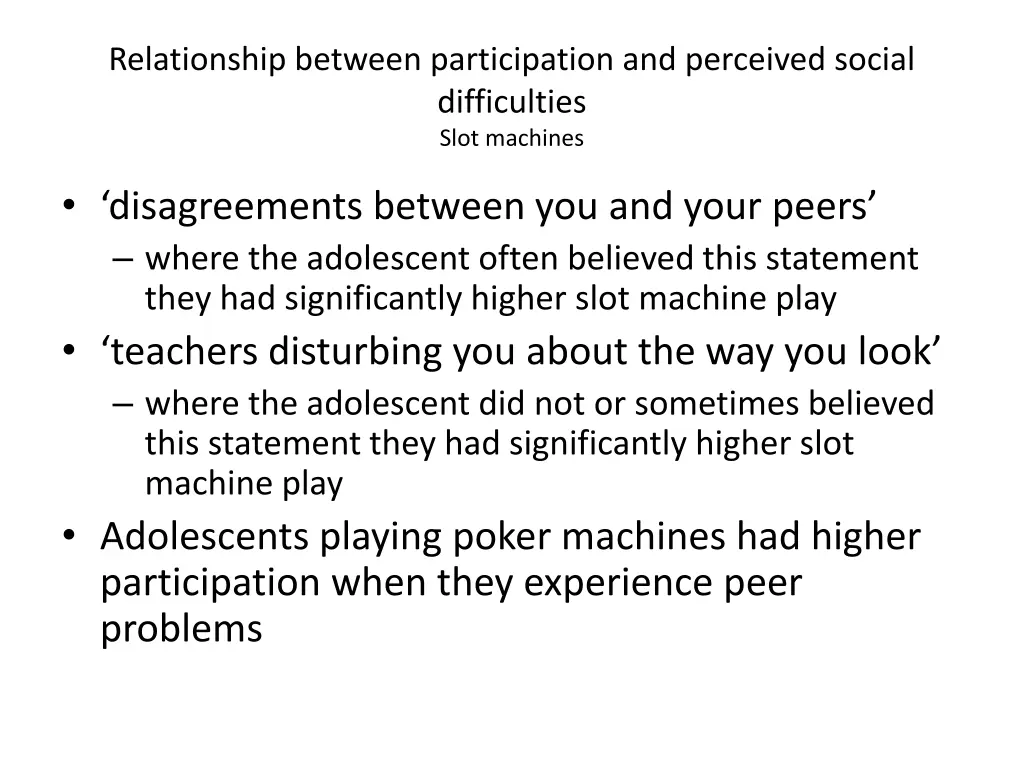 relationship between participation and perceived 4
