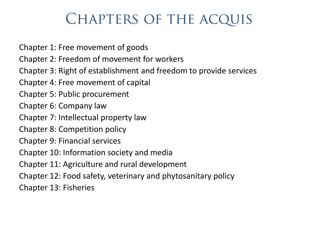chapter 1 free movement of goods chapter