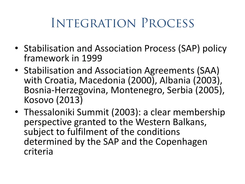 stabilisation and association process sap policy