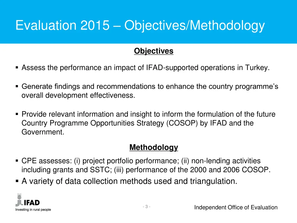 evaluation 2015 objectives methodology