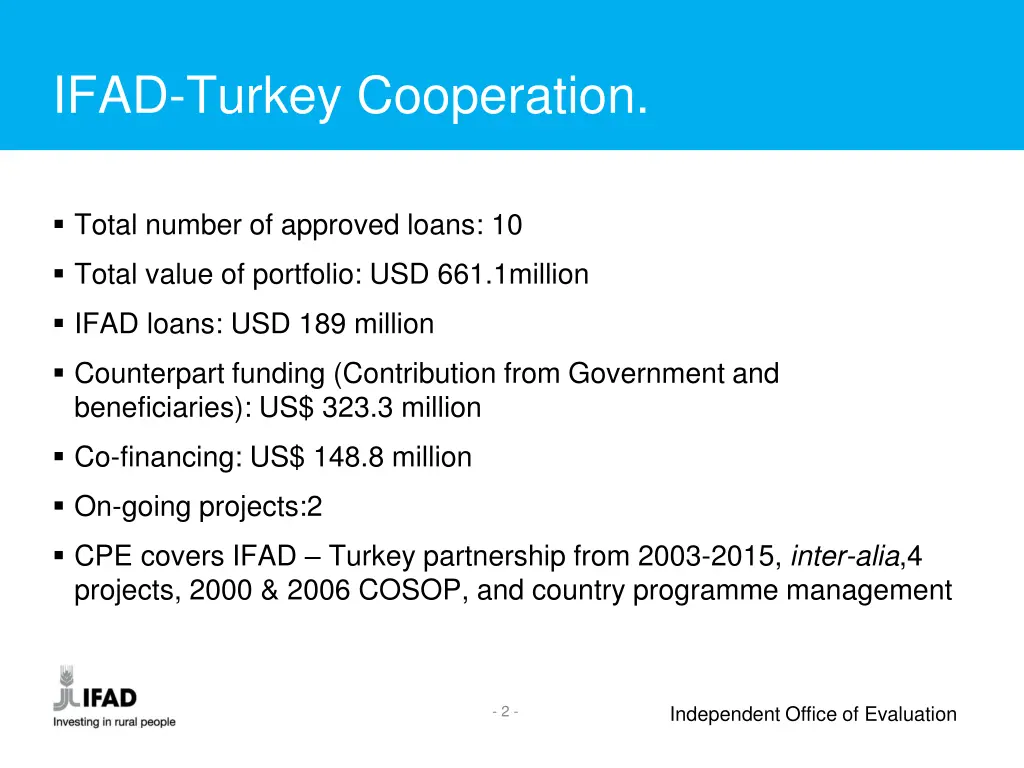 ifad turkey cooperation