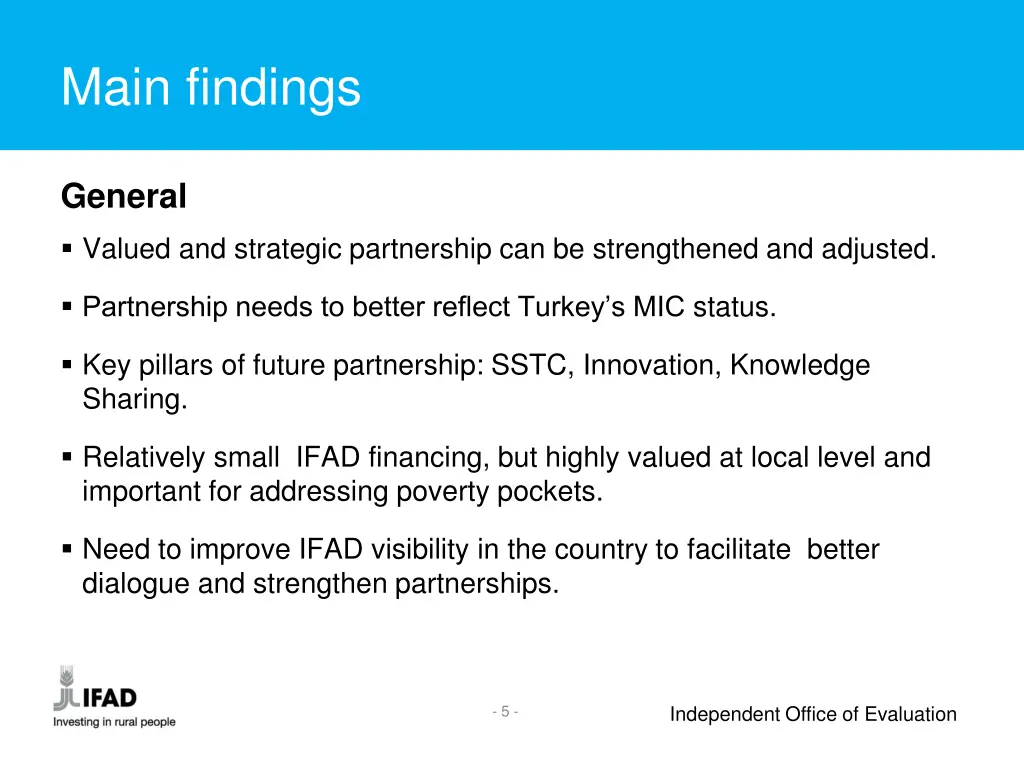 main findings