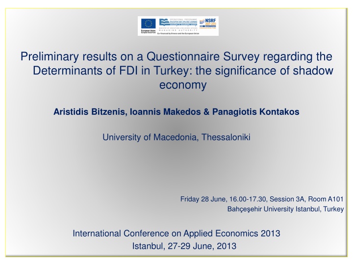 preliminary results on a questionnaire survey