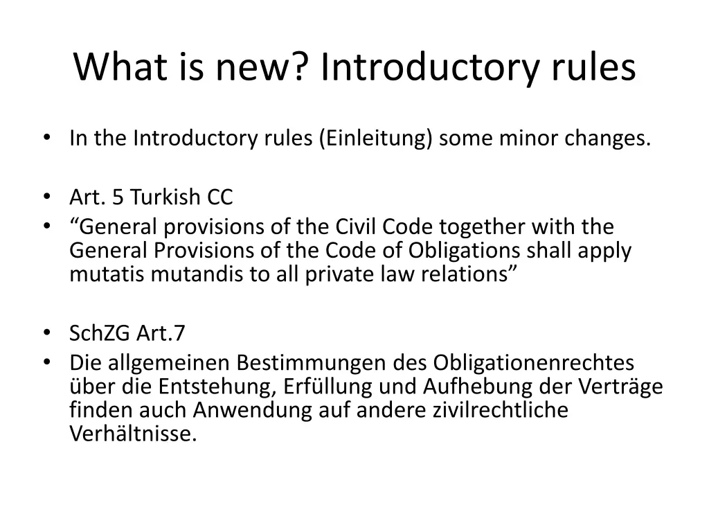 what is new introductory rules