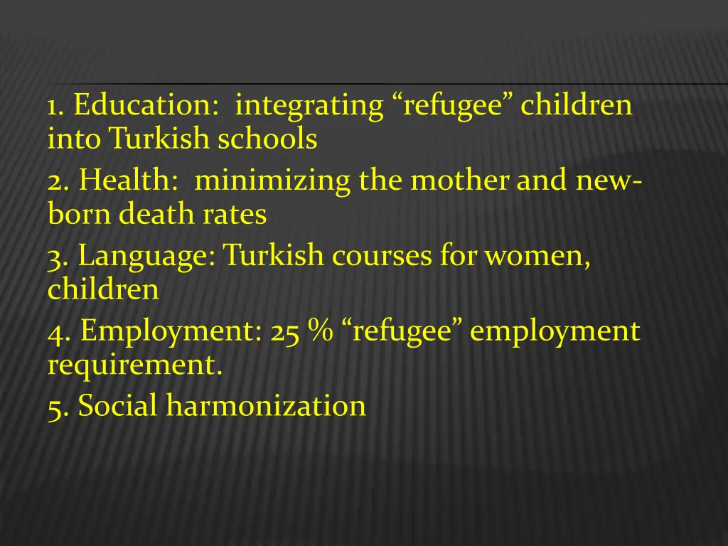 1 education integrating refugee children into