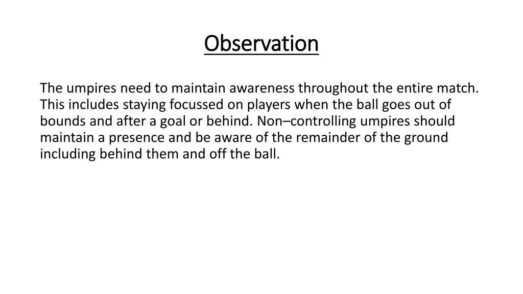 observation observation