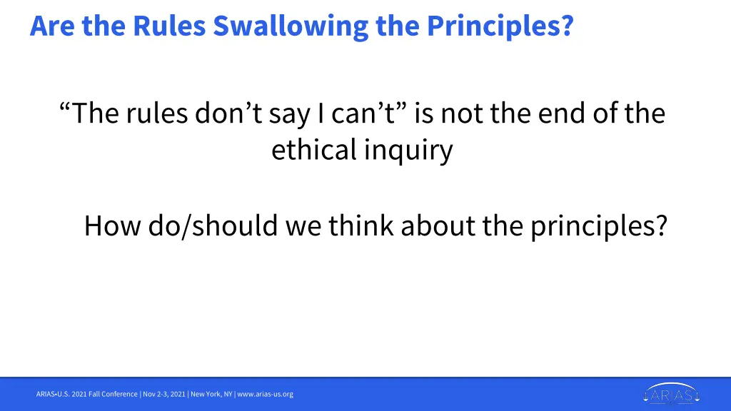 are the rules swallowing the principles