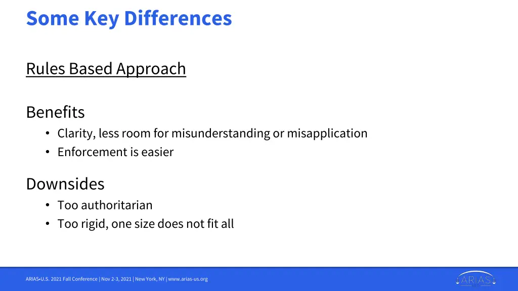 some key differences