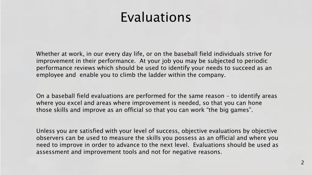 evaluations 1