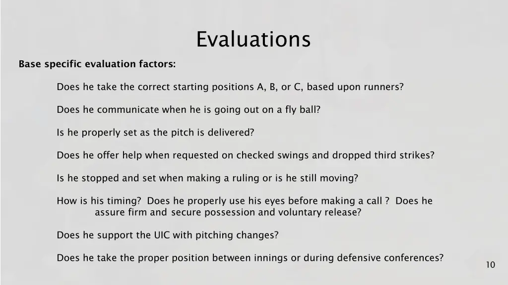evaluations 9