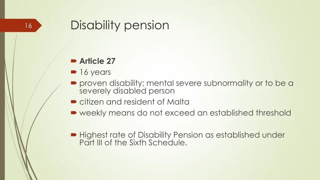 disability pension