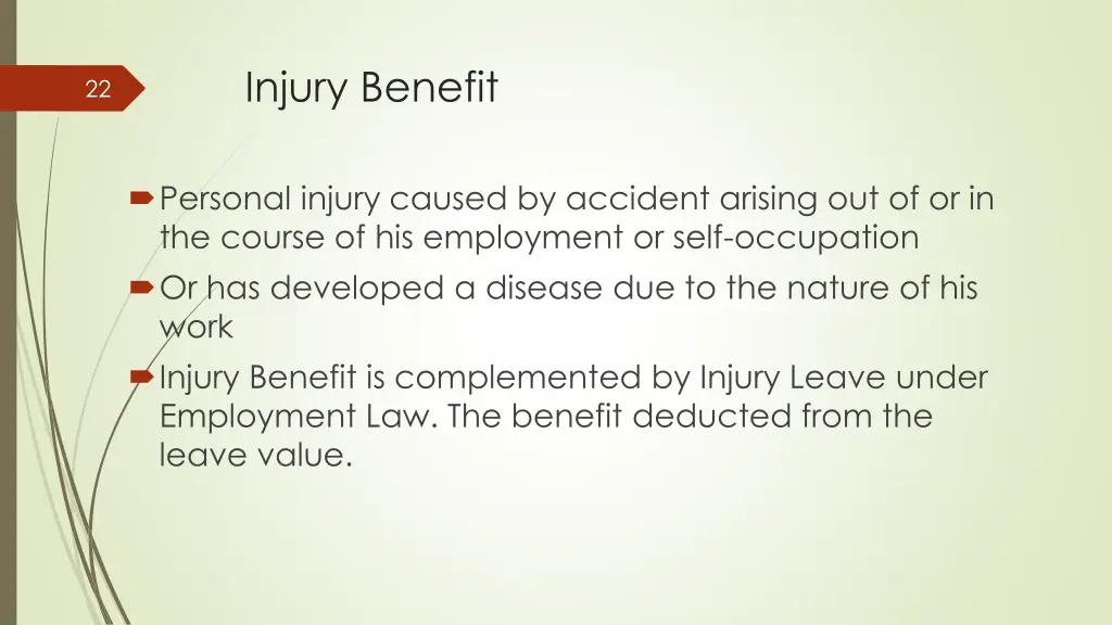 injury benefit