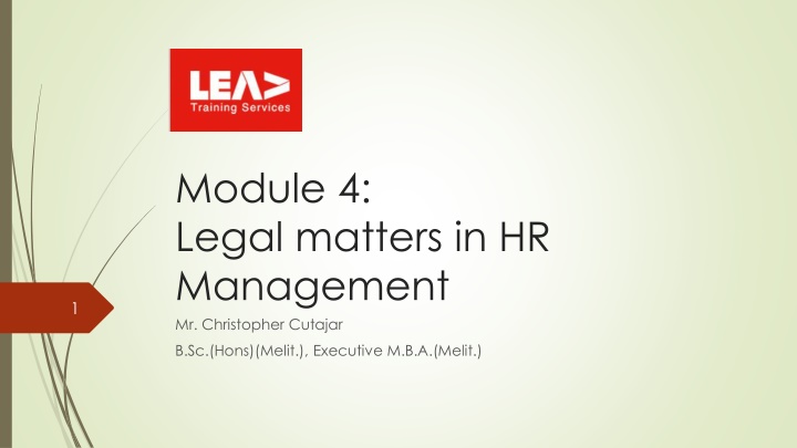 module 4 legal matters in hr management